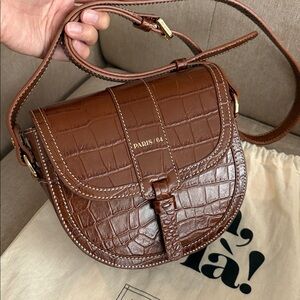Paris/64 mini croc tressor crossbody bag